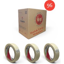 Maslak Çarşı Maskeleme Bandı Vege 18MM x 30M Endüstriyel 96'lı Koli