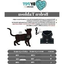 Bella Vista Nefes Alabilen Konforlu Kedi Göğüs Tasması Seti (Medium, Siyah)