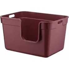 Bella Vista Yarı Açık Bordo Kedi Tuvaleti 54X40X32 Cm, Rahat Kullanım