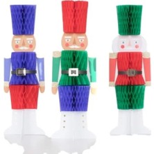 Bella Vista 3'lü Balon Dekor Seti - Honeycomb Nutcracker Teması