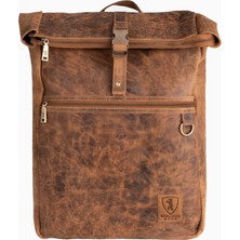 Berliner Bags Xl Unisex Vintage Hakiki Deri 17 Inç Laptop Bölmeli Unisex Sırt Çantası