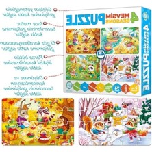 Bella Vista 4 Mevsim Temalı Puzzle - Zeka Geliştirici Oyun