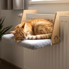 Bella Vista Geniş Tasarımlı Peluş Kalorifer Yatağı - Kedi ve Köpekler Için (Gri)