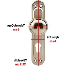 Bella Vista Aynalı Niken Kapı Tokmağı - Metal Tokmak