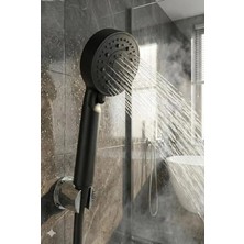 Bella Vista Yüksek Basınçlı Siyah Duş Başlığı – Su Tasarruflu ve Kolay Montajlı Banyo Aksesuarı