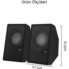 Sprange 2’li Tak Çalıştır USB Bilgisayar Hoparlörü – Güçlü Ses, Kompakt Tasarım, Ev-Ofis Kullanıma Uygun