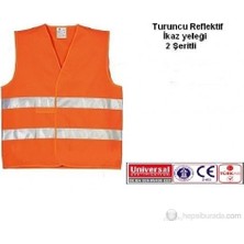 Tüpaş Reflektörlü Yelek - İkaz Yeleği (Turuncu) İş Güvenliği İçin %100 Polyester Malzeme ile Yüksek Görünüm Sağlar
