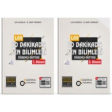 Dakika Kurumsal Lgs 8. Sınıf 20 Dakikada Fen Bilimleri Öğrenci Defteri 2 Kitap Seti | 1. Dönem + 2. Dönem | Lgs Hazırlık | Video Çözümlü | Fen Bilimleri Yardımcı Kaynak Kitabı