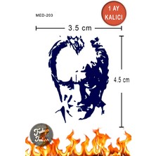 Trakya Tattoo 1 Ay Kalıcı Hayalet Minimal Dövme Atatürk Geçici Dövme MED-203