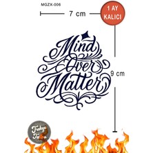Trakya Tattoo 1 Ay Kalıcı Hayalet Orta Boy Dövme Mind Over Matter Yazı El Geçici Dövme MGZX-006