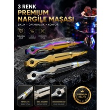 PuffStore Çelik Nargile Maşası 3 Renk Seçenekli (Gold - Silver - Rainbow)