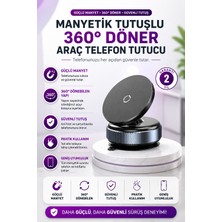 Sayarmarkt Araç Içi Manyetik Telefon Tutucu 360° Döner Vakumlu Stand