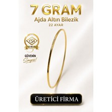 Aks Gold 22 Ayar TSE Belgeli (7 GRAM) Ajda Altın Bilezik İşçiliksiz Yatırımlık