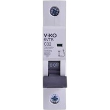 6VTB-1C32 Otomatik Sigorta 6ka C Tipi 1 Kutup 32A
