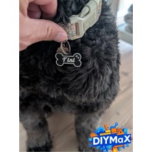 Dıymax Kişiye Özel Köpek Künyesi Isimli Tasma Plakası ANAHTARLIK35MM