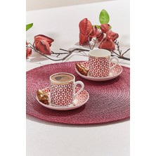 Paşabahçe Nezaket Porselen Espresso Fincan Seti 2'li Kırmızı, Espresso Fincanı