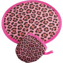 Semel Leopar Desenli Kore Yelpaze 20 cm