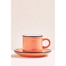 Paşabahçe Electrum Turuncu / Bej Seramik Espresso Fincanı, Espresso Fincanı, 1 Adet