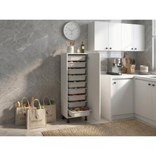 Kenz Life Kenzlife Membran Sepetli Kilitli Mutfak Dolabı Ruberukilit Byzbyz Çerçeve 122*45*30 Mebran Kapak Suntalam Gövde