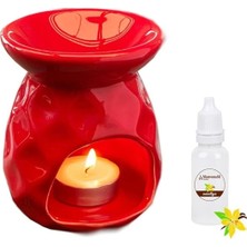 Vip Seramik Kırmızı Ananas Model Buhurdanlık ve Limon Kokusu 8X9X12 cm