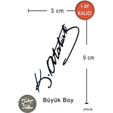 Trakya Tattoo 1 Ay Kalıcı Büyük Boy K.atatürk Imzası Geçici Dövme