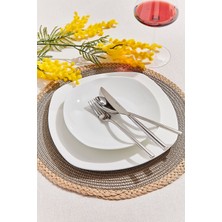 Paşabahçe Cubic Porselen Yemek Tabağı, Yemek Tabağı, 1 Adet