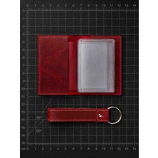 Vintage Leather Craft Hakiki Deri Araç Ruhsat Kabı