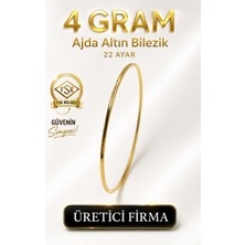 Aks Gold 22 Ayar TSE Belgeli (4 GRAM) Ajda Altın Bilezik İşçiliksiz Yatırımlık