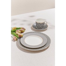 Paşabahçe Kahve Link Porselen Pasta Tabağı Krem Kahve, Pasta Tabağı, 1 Adet
