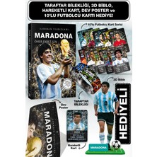 Parodi Yayınları Maradona Futbolcu Kitabı - Bileklik, 3D Biblo, 10'lu Futbolcu Kartı, Dev Poster, Hareketli Kart Hediyeli Set