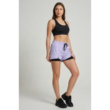 Maimoda Kadın Içi Taytlı Yırtmaçlı Aktif Spor Deniz Şortu