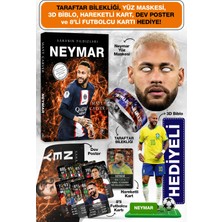Parodi Yayınları Neymar Futbolcu Kitabı - Bileklik, Maske, 3D Biblo, Dev Poster, Hareketli Kart ve 8'li Kart Hediyeli Set