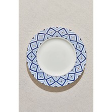 Paşabahçe Nautical Porselen Pasta Tabağı Mavi Beyaz, Pasta Tabağı, 1 Adet