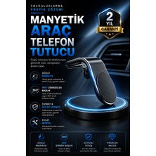 Sayarmarkt Trendlia 360° Dönebilen Manyetik Araç Telefon Tutucu Sarsıntısız ve Şık Tasarımlı