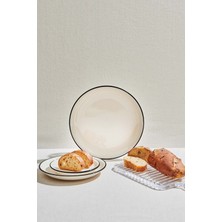 Paşabahçe Electrum Seramik Yemek Tabağı Kemik 25,5 Cm, Yemek Tabağı, 1 Adet