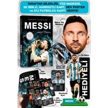 Parodi Yayınları Messi Futbolcu Kitabı - Bileklik, Maske, 3D Biblo, Dev Poster, Hareketli Kart ve 8'li Kart Hediyeli Set