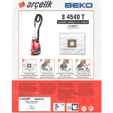 Arçelik ile Uyumlu S 4540 T Uyumlu 5 Adet Süpürge Toz Torbası Bez