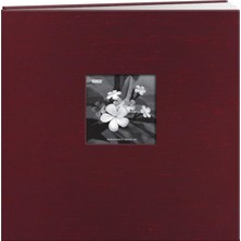 Data Store Ipek Kumaş Çerçeve Front Memory Kitap, Cranberry Red, 30,5 x 30,5 cm