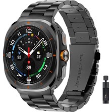 Samsung Galaxy Watch 46MM / 3 45MM / Gear S3 ile Uyumlu Kordon Klipsli Metal Band 04