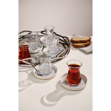 Paşabahçe 6'lı Geo Çay Seti 12 Parça, Şık Sofra Seti