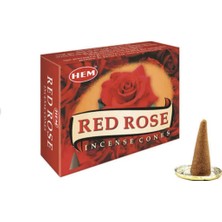 Vip Red Rose Cones 10 Adet Konik Tütsü ve Konik Tütsü Yakma Kutusu