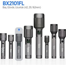 Data Store Bix Flashlight BX2101FL 30W Led, Max. 1450 Lümen Parlaklık ve 690 Metreye Kadar Uzun Menzilli Şarj Edilebilir, LED Güç Göstergeli Çok Modlu Acil Durum ve Kamp Kompakt El Feneri