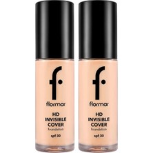 Cover Hd Hafif Yapılı Yarı Parlak Bitişli SPF30 Fondöten 040 Lıght Ivory