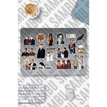 The Vampire Diaries Temalı Sticker Etiket Seti 1 -Vampir Günlükleri Sticker- Laptop Notebook Telefon