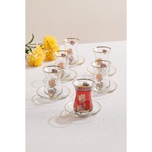 Paşabahçe Bahar Çiçeği Çay Seti 6'lı, Şık Sofra Seti