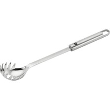 Makarna Kepçesi Metalik Gri 18 10 Paslanmaz Çelik 33 cm