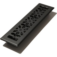 2 Inch 12 Inç Gotik Black Steel Floor Register, AGH212-BLK