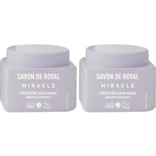 De Miracle Saç Bakım Maskesi 250 ml Canlılığını Yitirmiş Saçlar Pürüzsüz Etkili Keratin Yağı 2 Paketi