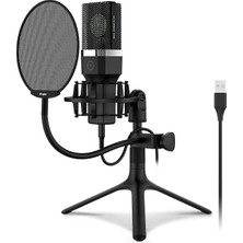 Profesyonel Stüdyo Mikrofon Kayıt Frekans Aralığı: 20Hz – 20KHZ Condenser Masaüstü Canlı Yayın Mikrofonu Pc Usb, Oyun, Podcast, Kayıt, Yayın, Mac, Winows ile Uyumlu X1
