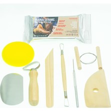 Ahşap Saplı Seramik ve Doğal Kil Hamuru Oyma Şekil Verme Alet Seti Yeni Başlayanlar Için Ceramic Şekillendirme El Aleti Seti Kırmız Kil Terra Cotta Clay Pottery Tool Kit
